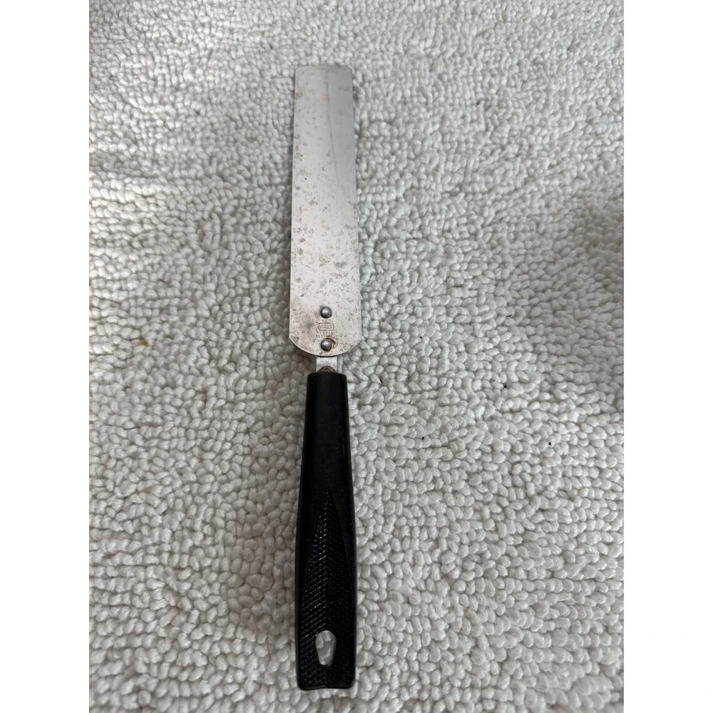 Vintage EKCO USA Stainless Steel Spatula‎ Black Handle Baking Frosting Spreader